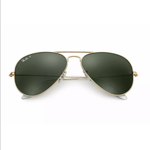 New Rayban Aviator Polarized 3025 Gold/Green 58-14 - Picture 3 of 6